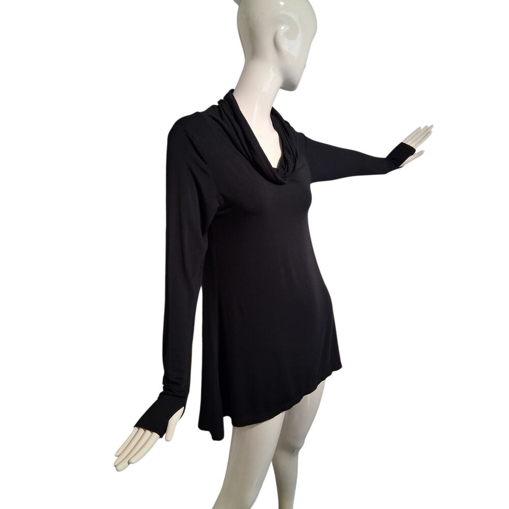 Cuddl Duds Womens sz M Casual Classic Grungecore Stretch Long Sleeve Cowl Tunic - Picture 7 of 11